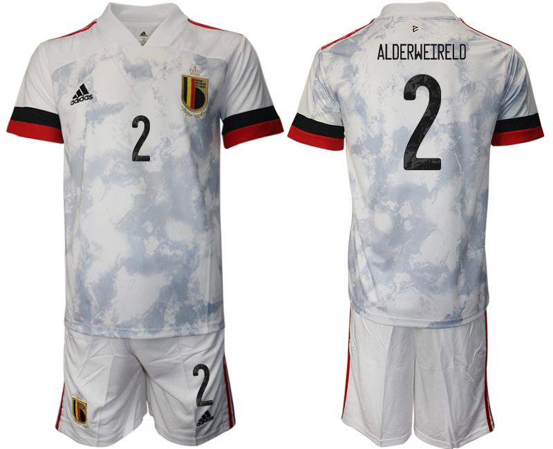 Men 2021 European Cup Belgium away white #2 Soccer Jersey